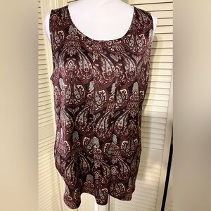 Ann Taylor burgundy Sleeveless Top